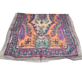 100% Silk Brown Paisley Scarf - The pashm